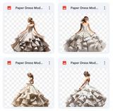 Magical Paper Dress Model Overlays