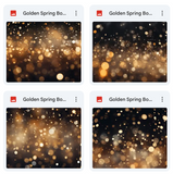 Magical Golden Spring Bokeh Overlays