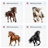 Magical Wild Horses Overlays