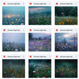 Ultimate Night Meadows Background Bundle