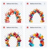 Magical Balloon Arch Overlays