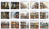 Illustrated Victorian Christmas Asset Pack - Meg Bitton Productions