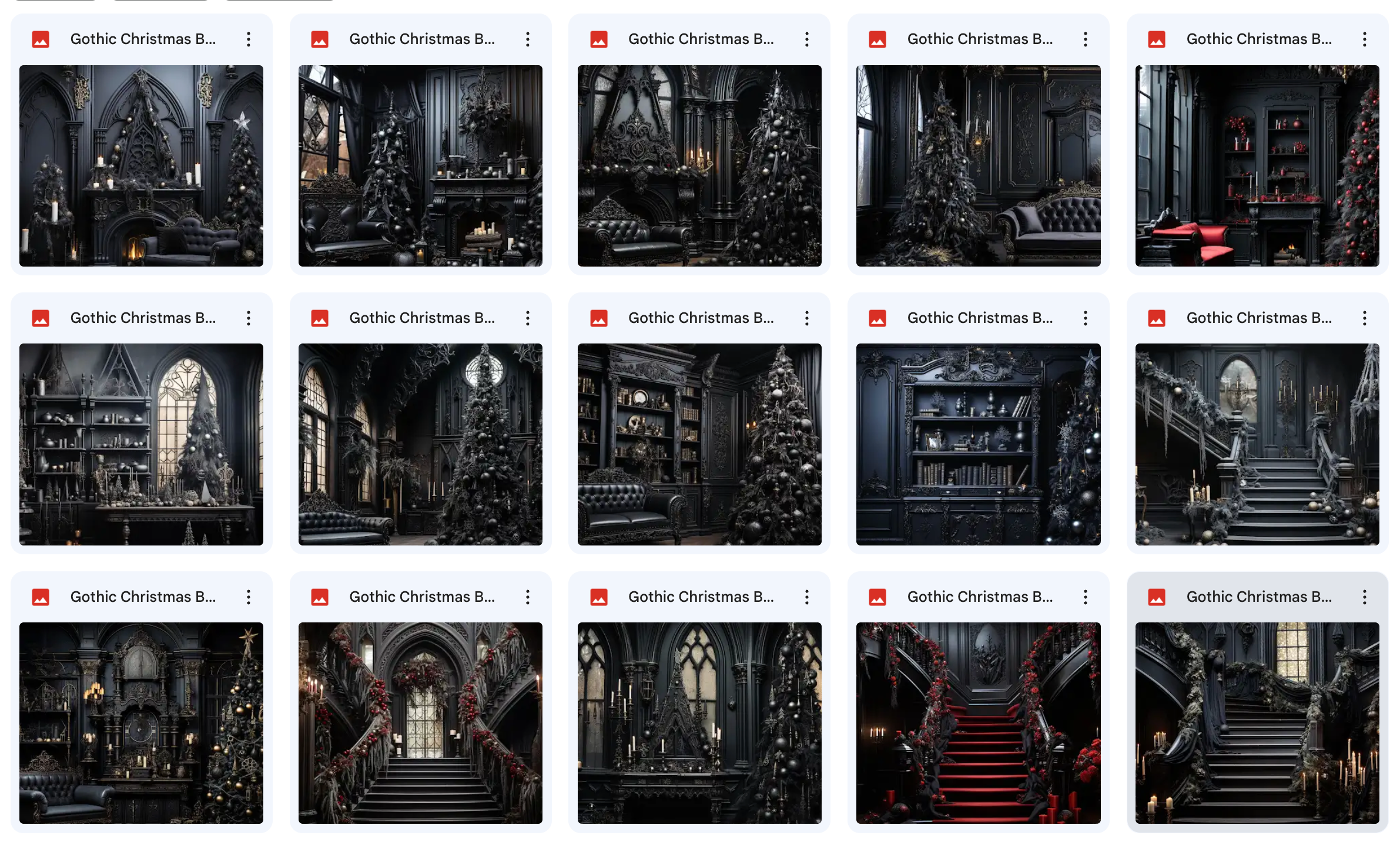 Gothic Christmas Asset Pack - Meg Bitton Productions