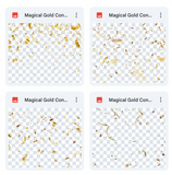 Magical Gold Confetti Overlays