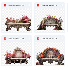 Magical Garden Bench Overlays