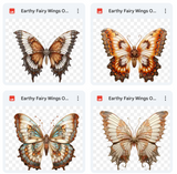 Magical Earthy Fairy Wings Overlays