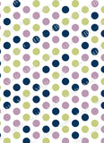 Girl Purple Polka Dots Announcement Template