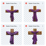 Magical Easter Cross Overlays