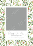 Holly Christmas Card Template #3