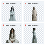Magical Ghost Girl Model Overlays