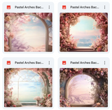 Pastel Arches Background Bundle