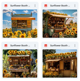 Sunflower Booth Background Bundle