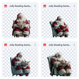 Magical Jolly Reading Santa Model Overlays