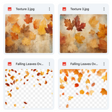Autumn Swing Background, Overlay, Texture & Brush Kit