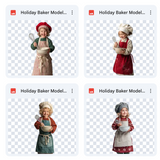 Magical Holiday Baker Model Overlays