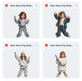 Magical New Years Pop Model Overlays