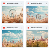 Whimsical Carnival Field Background Bundle