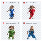 Magical Soccer Girl Model Overlays