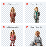 Holiday Pajama Model Overlays – Meg Bitton Productions