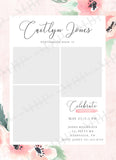 Watercolor Floral Senior Template #2