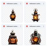 Magical Halloween Lantern Overlays