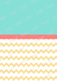 Girl Chevron Announcement Template