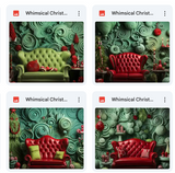 Whimsical Christmas Nook Background Bundle