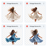 Magical Vintage Running Model Overlays