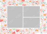 Girl Watercolor Floral Announcement Template