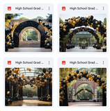 High School Grad Background Bundle