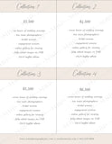 Wedding Pricing Guide Template #2