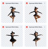 Magical Gymnast Witch Model Overlays