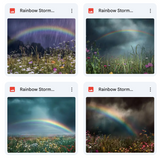 Rainbow Storm Background Bundle
