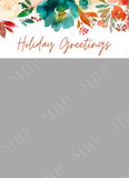 Bold Floral Holiday Card Template