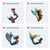 Magical Swimming Mermaid Model Overlays