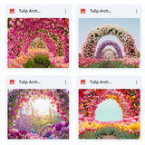Tulip Arch Background Bundle