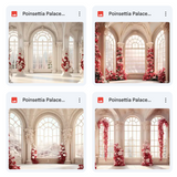 Poinsettia Palace Background Bundle
