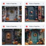 Trick or Treat Porch Background Bundle