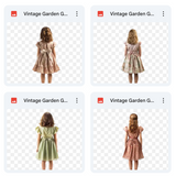 Magical Vintage Garden Girl Model Overlays