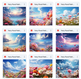 Ultimate Fairy Flower Fields Background Bundle