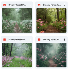 Dreamy Forest Path Background Bundle