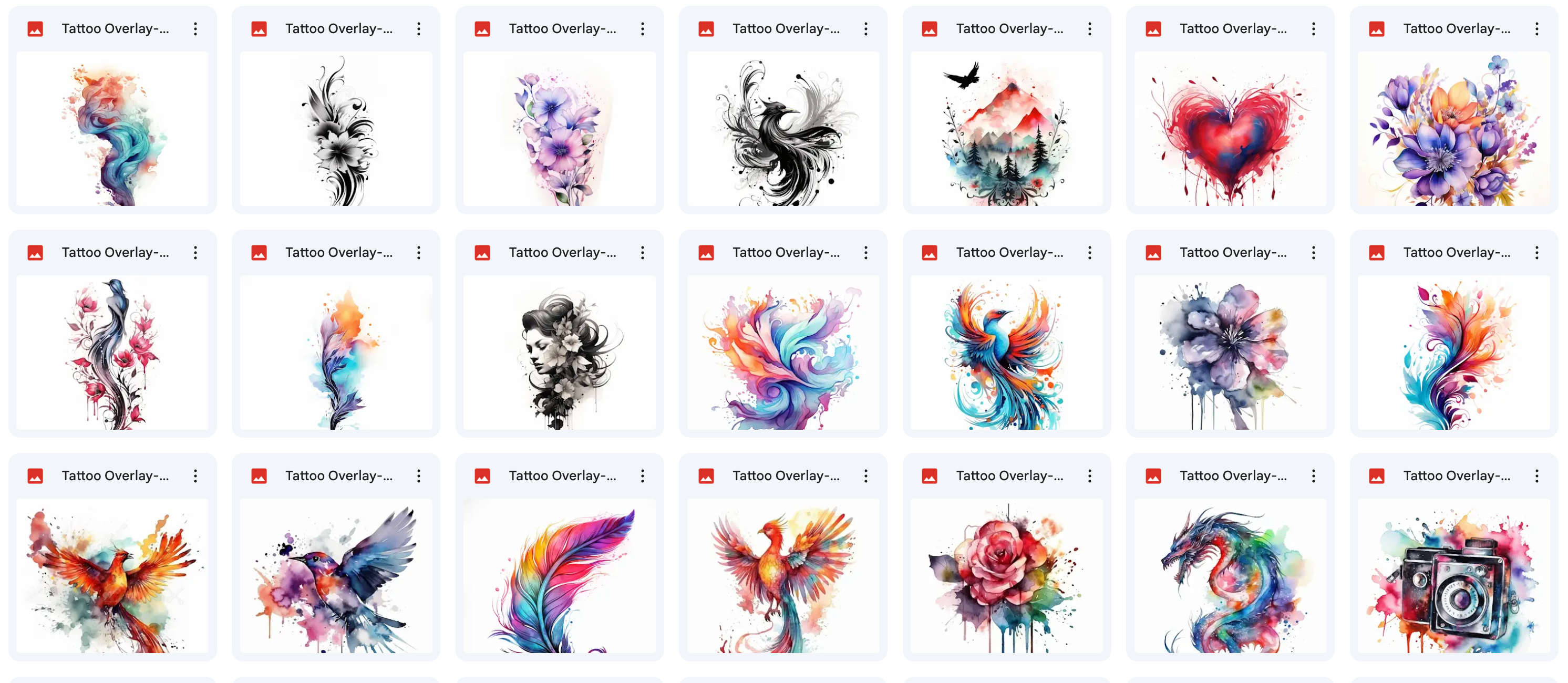 Magical Big Tattoo Overlay Pack - Meg Bitton Productions