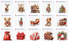 Illustrated North Pole Asset Pack - Meg Bitton Productions