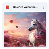 Unicorn Valentine Background Bundle