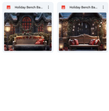 Holiday Bench Background Bundle