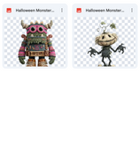 Magical Halloween Monster Overlays