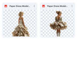 Magical Paper Dress Model Overlays