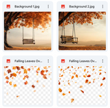 Autumn Swing Background, Overlay, Texture & Brush Kit