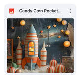 Candy Corn Rocket Background Bundle