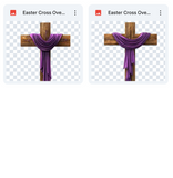 Magical Easter Cross Overlays